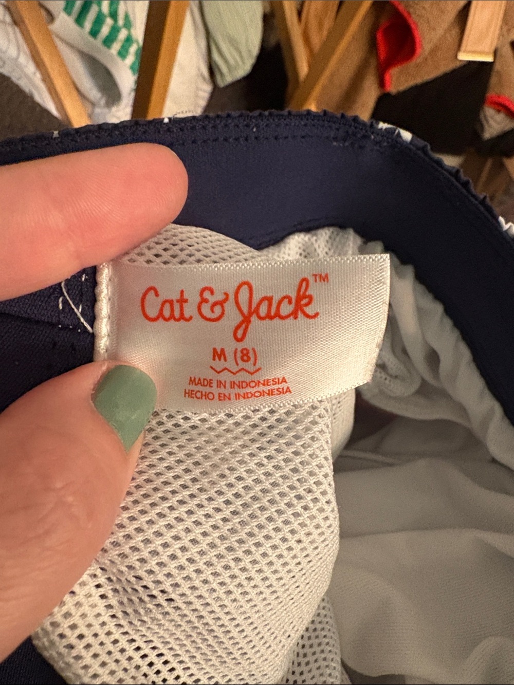 🎉4 for $20 Cat & Jack Boys’ Red, White & Blue Star Swim Shorts, Medium (8) - Picture 3 of 4